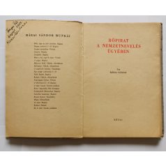   Márai Sándor: Röpirat a nemzetnevelés ügyében (Első kiadás)