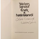 Weöres Sándor: Ének  a határtalanról (Dedikált első kiadás!)