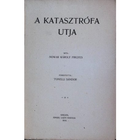 Nowak Károly Frigyes: A katasztrófa útja