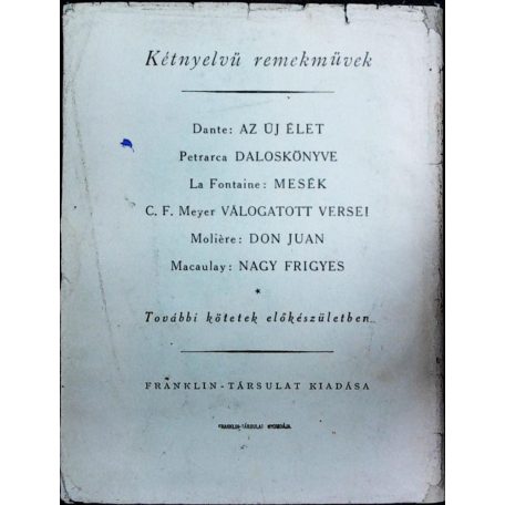 Radnóti Miklós (ford.): Jean de La Fontaine. Válogatott mesék. Fables choisies. ~ fordítása Sőtér István bevezetésével 