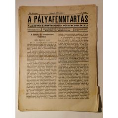 A pályafenntartás - VII. évf. 1935 (5-10. lapszámok)