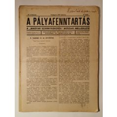 A pályafenntartás - IX. évf. 1937 (3-10. lapszámok)