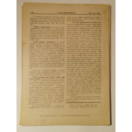 A pályafenntartás - IX. évf. 1937 (3-10. lapszámok)