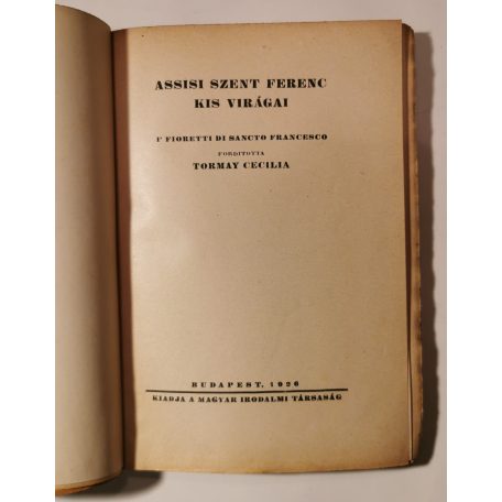 Assisi Szent Ferenc kis virágai