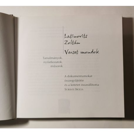Latinovits Zoltán: Verset mondok 