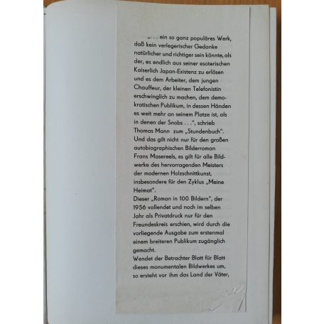 Frans Masereel: Meine Heimat Hundert Holzschnitte von Frans Masereel