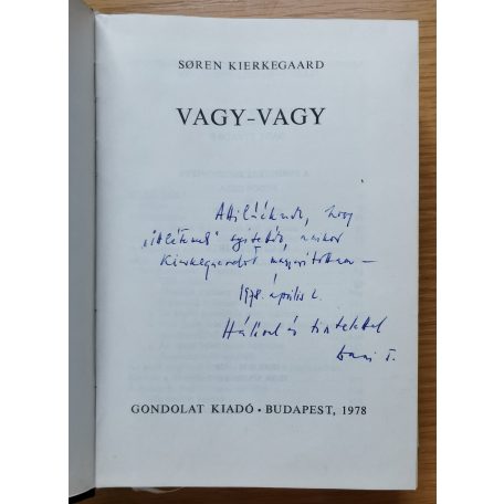 Sören Kierkegaard: Vagy-vagy