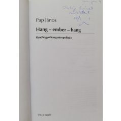 Pap János: Hang - ember - hang - CD-vel (Dedikált!)