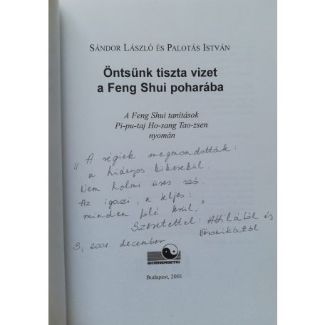 Sándor László: Öntsünk tiszta vizet a Feng Shui poharába