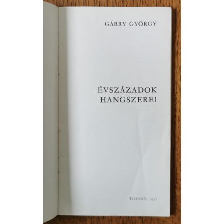 Gábry György: Évszázadok hangszerei