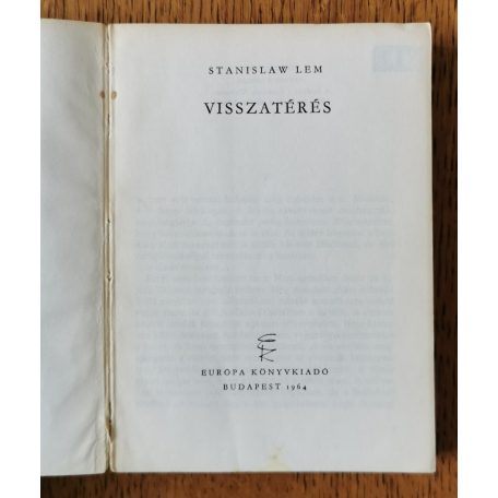 Stanisław Lem: Visszatérés (1. kiadás)