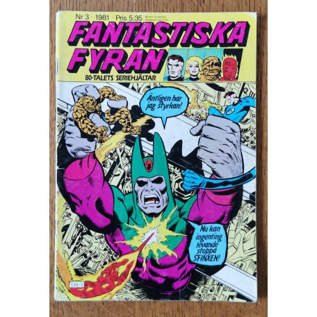 Fantasztikus Négyes - Fantastiska Fyran 1981/3 (svéd nyelvű képregény)