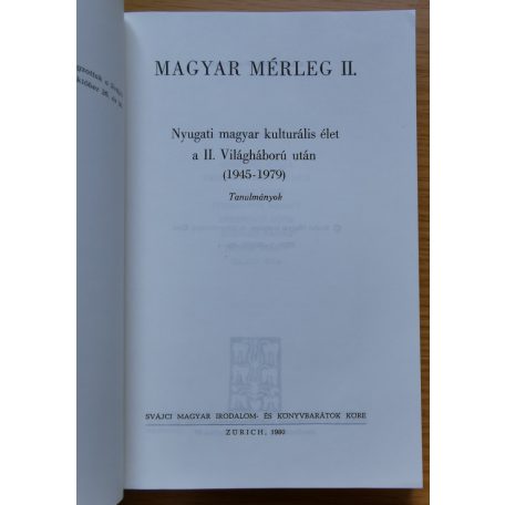 Határ Győző: Magyar Mérleg II-III. 