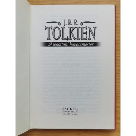 J. R. R. Tolkien: A woottoni kovácsmester 