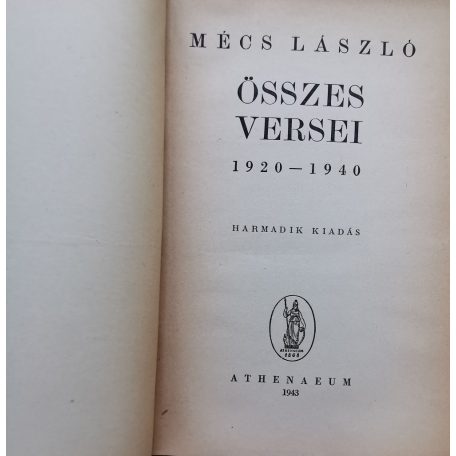 Mécs László: Mécs László összes versei