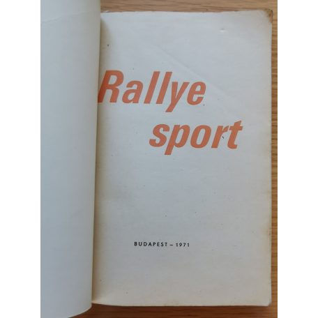 Nádasdy Antal, Dr: Rallye sport