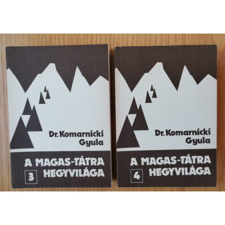 Komarnicki Gyula, Dr: A Magas-Tátra hegyvilága 1-7. 
