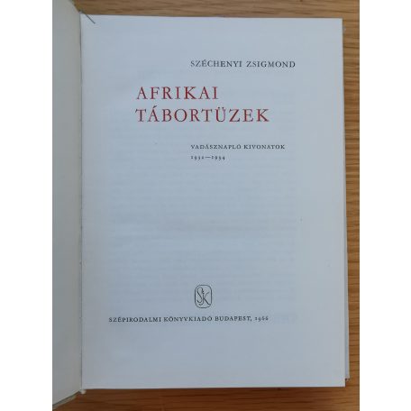 Széchenyi Zsigmond: Afrikai tábortüzek