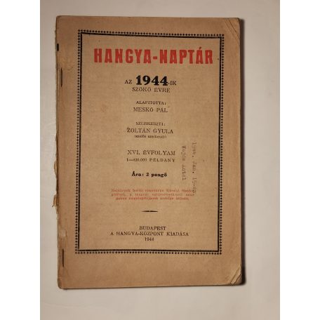 Hangya-naptár 1944