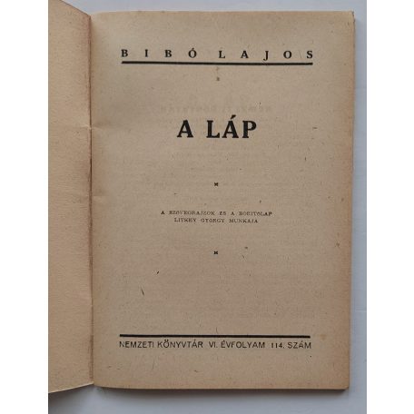 Bibó Lajos: A láp Nemzeti könyvtár. VI. évf. 114. sz.