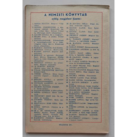 I. Benedek Irén: Székelyvér Nemzeti könyvtár. III. évf. 60. sz.