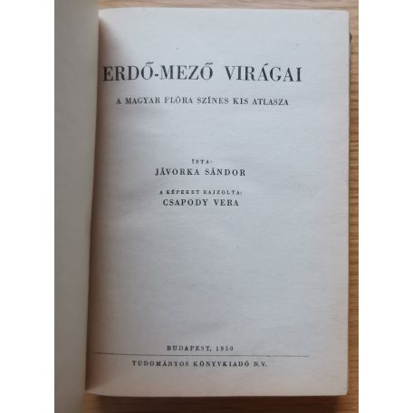 Jávorka Sándor: Erdő mező virágai 