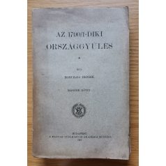 Marczali Henrik: Az 1790/1-diki országgyűlés I-II.