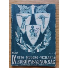   Bárány István, Dr.: IX. Úszó - Műugró - Vízilabda Európabajnokság Budapest, 1958 