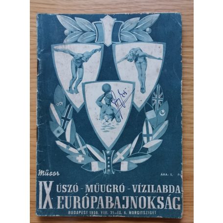 Bárány István, Dr.: IX. Úszó - Műugró - Vízilabda Európabajnokság Budapest, 1958 
