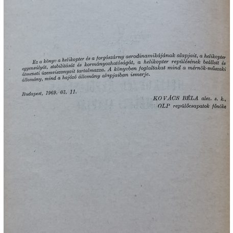 A helikopter repülésének elméleti alapjai