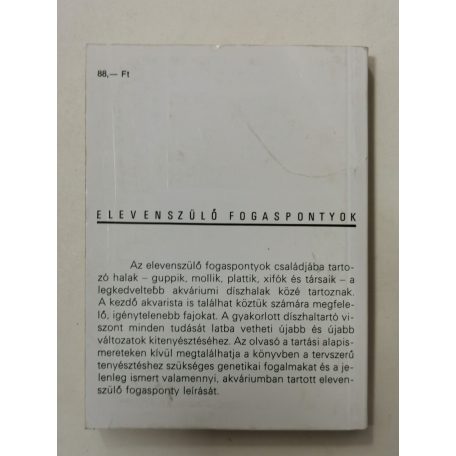 Lányi György, Dr.: Elevenszülő fogaspontyok