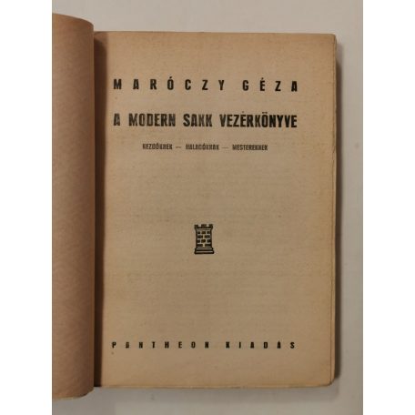 Maróczy Géza: A modern sakk kézikönyve (1. kiadás)