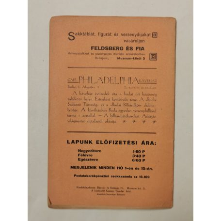 Budapesti Sakkujság I. évf. 4. sz. - 1934. április 1.