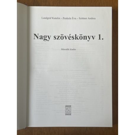 Landgráf Katalin – Penkala Éva – Szittner Andrea: Nagy szövéskönyv I-II.