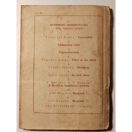Lev Ovalov: A rézgomb I-II. (Rendőrség Kiskönyvtára 1959 8. sz.)