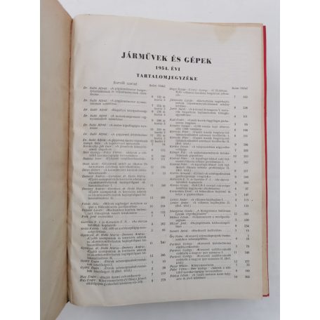 Járművek és gépek / Járművek, mezőgazdasági gépek - I-II. évf. 1954-1955 (hiányos)
