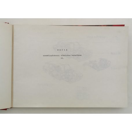 Dacia 1300, 1301 alkatrész katalógus I-II.