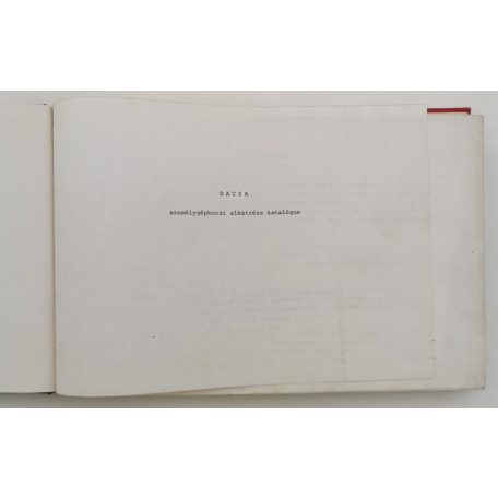 Dacia 1300, 1301 alkatrész katalógus I-II.