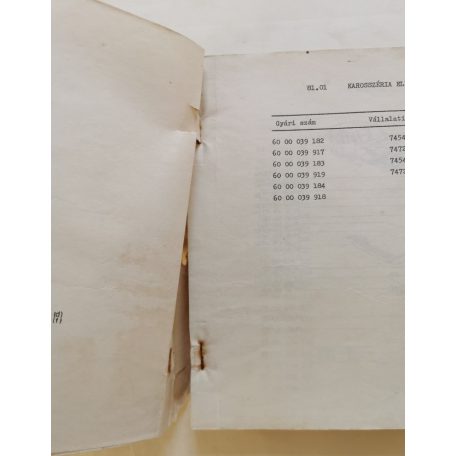 Dacia 1300, 1301 alkatrész katalógus II. kötet