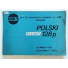 Polski Fiat 126p személygépkocsi alkatrészkatalógusa