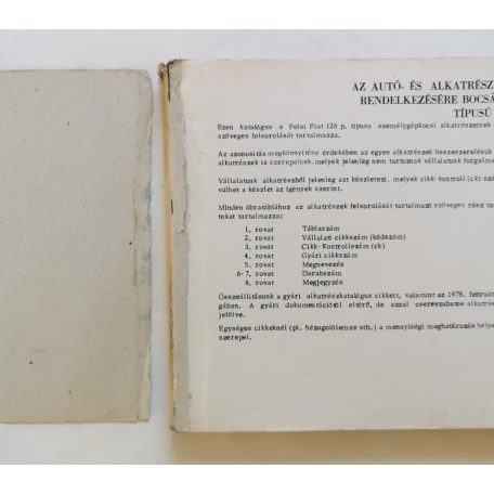 Polski Fiat 126p személygépkocsi alkatrészkatalógusa