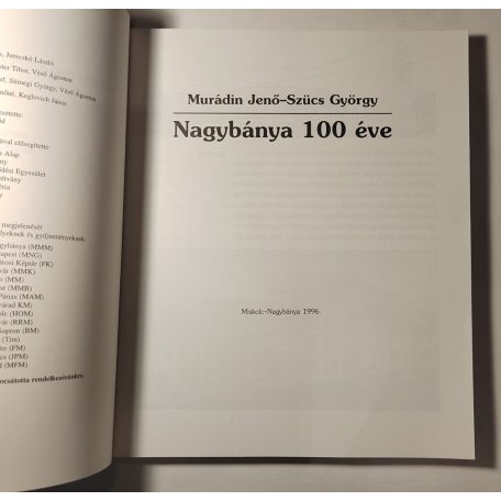 Murádin Jenő - Szücs György: Nagybánya 100 éve