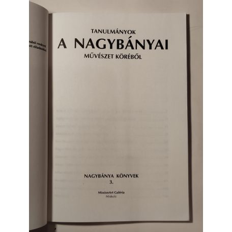 Tanulmányok a nagybányai művészet köréből