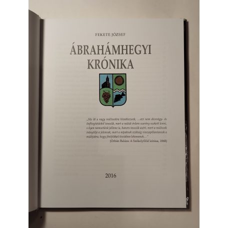 Fekete József: Ábrahámhegyi krónika