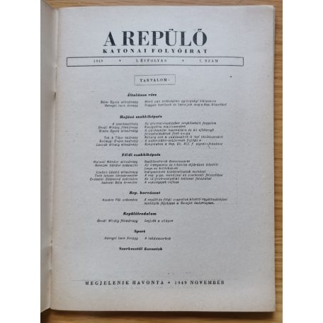 A Repülő Katonai folyóirat 1949. I. évfolyam/7 szám.