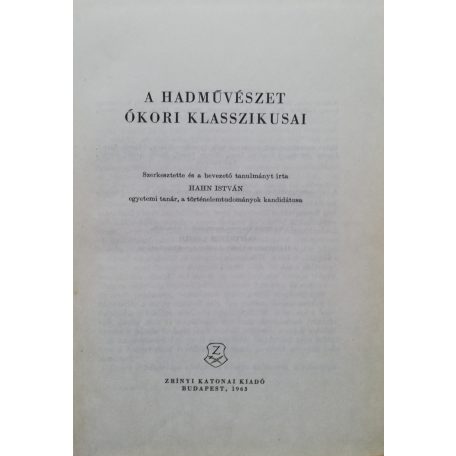 Ailianosz: A hadművészet ókori klasszikusai