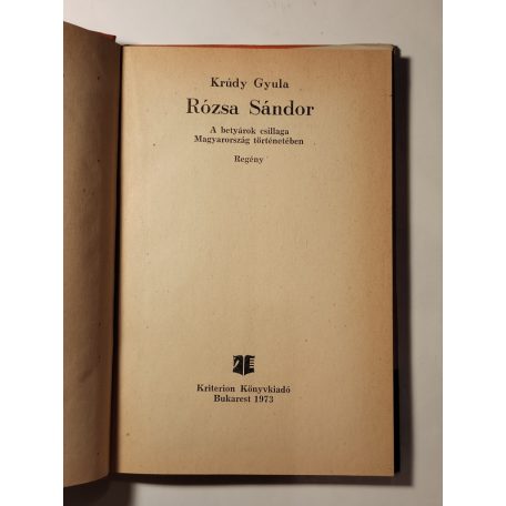 Krúdy Gyula: Rózsa Sándor 