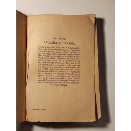 Max Brand: Az előkelő haramia (1 Pengős Regények)