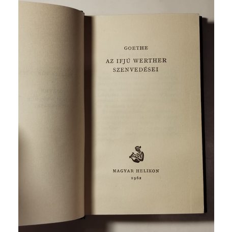 Johann Wolfgang Goethe: Az ifjú Werther szenvedései (Új Elzevir Könyvtár 10.)