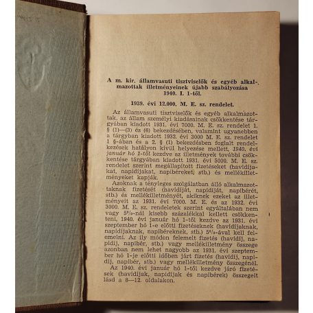 Vasutasok zsebkönyve 1940